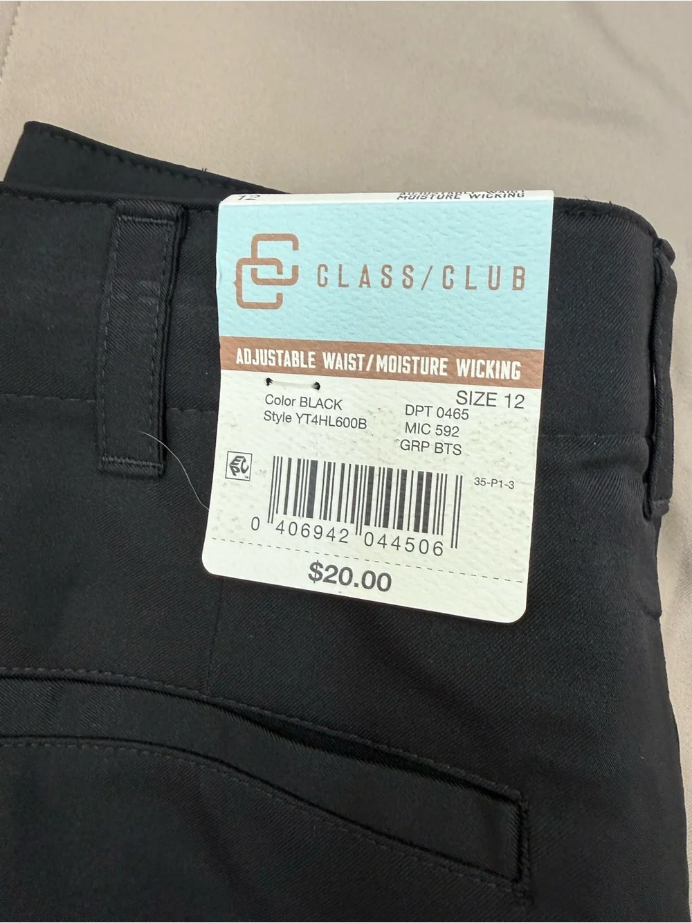 Class Club Boys' Black and Khaki Uniform Shorts - 2-Pack